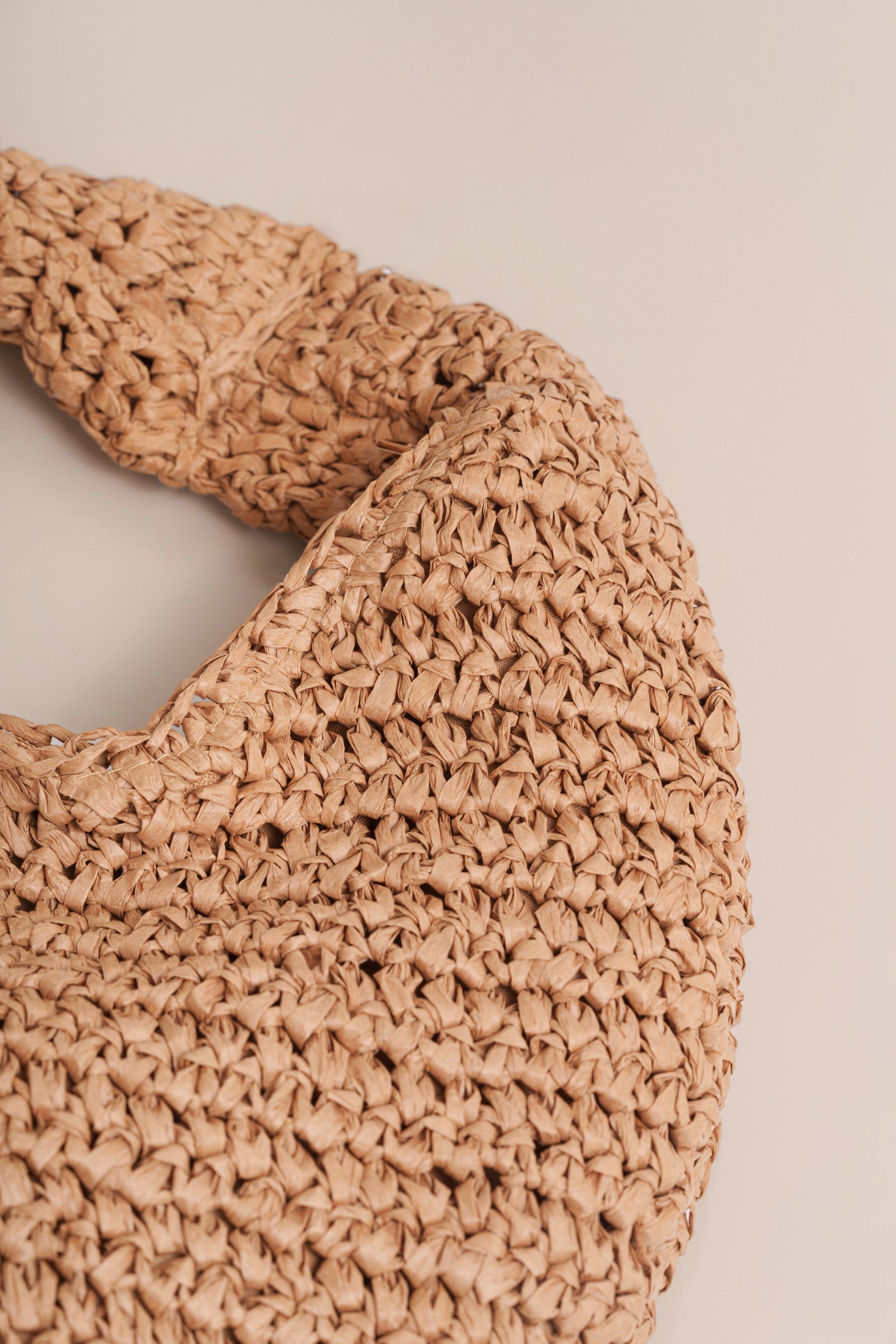 Beige Malaga Raffia Bag - Velia