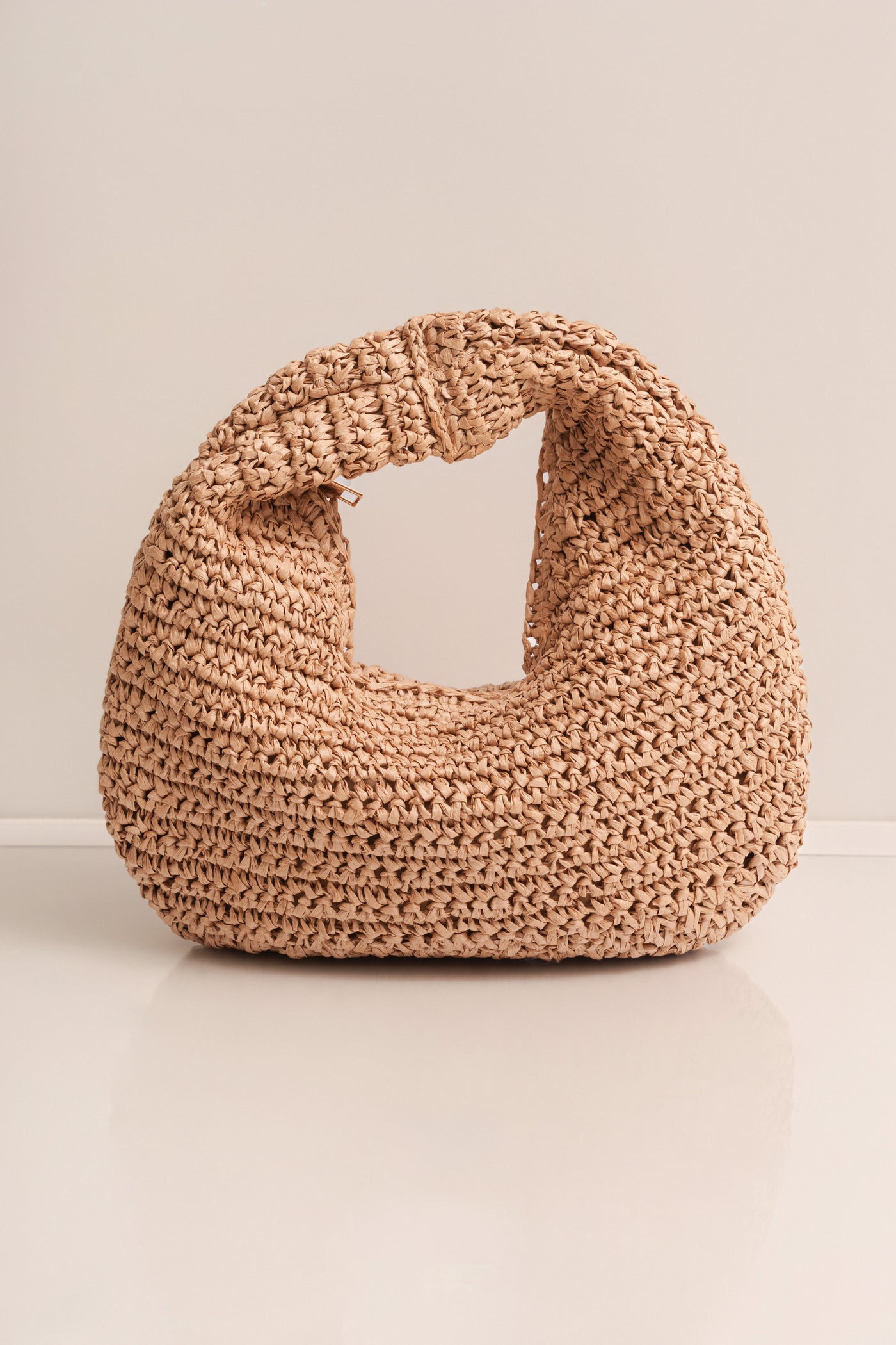 Beige Malaga Raffia Bag - Velia
