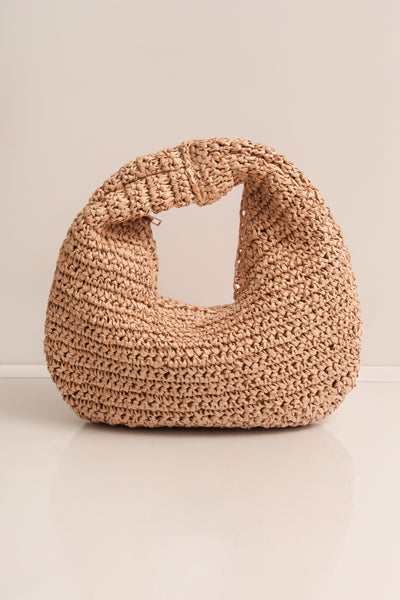 Beige Malaga Raffia Bag - Velia
