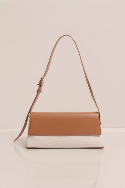 Beige Hudson Shoulder Bag - Velia