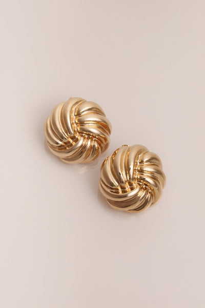 Gold Lou Knot Earrings - Velia