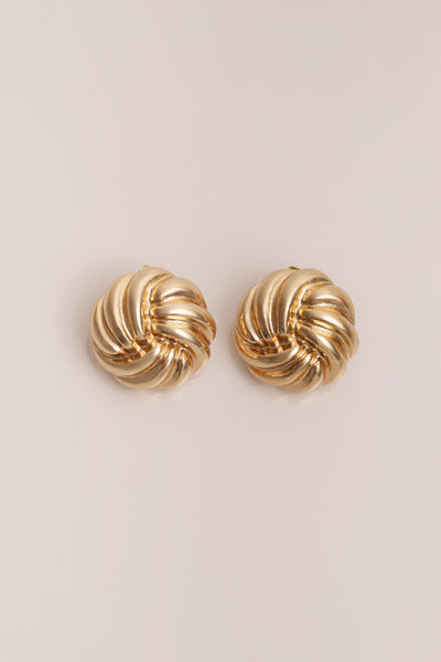 Gold Lou Knot Earrings - Velia