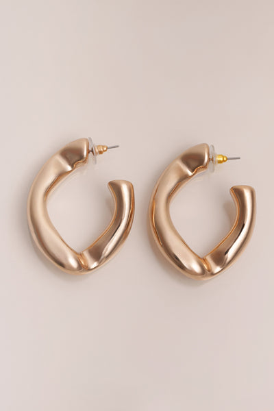 Gold Cove Hoop Earrings - Velia