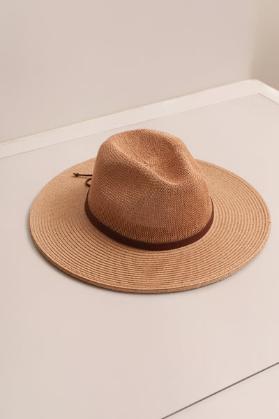 Natural Sandswept Woven Hat - Velia