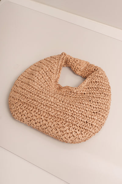Beige Malaga Raffia Bag - Velia