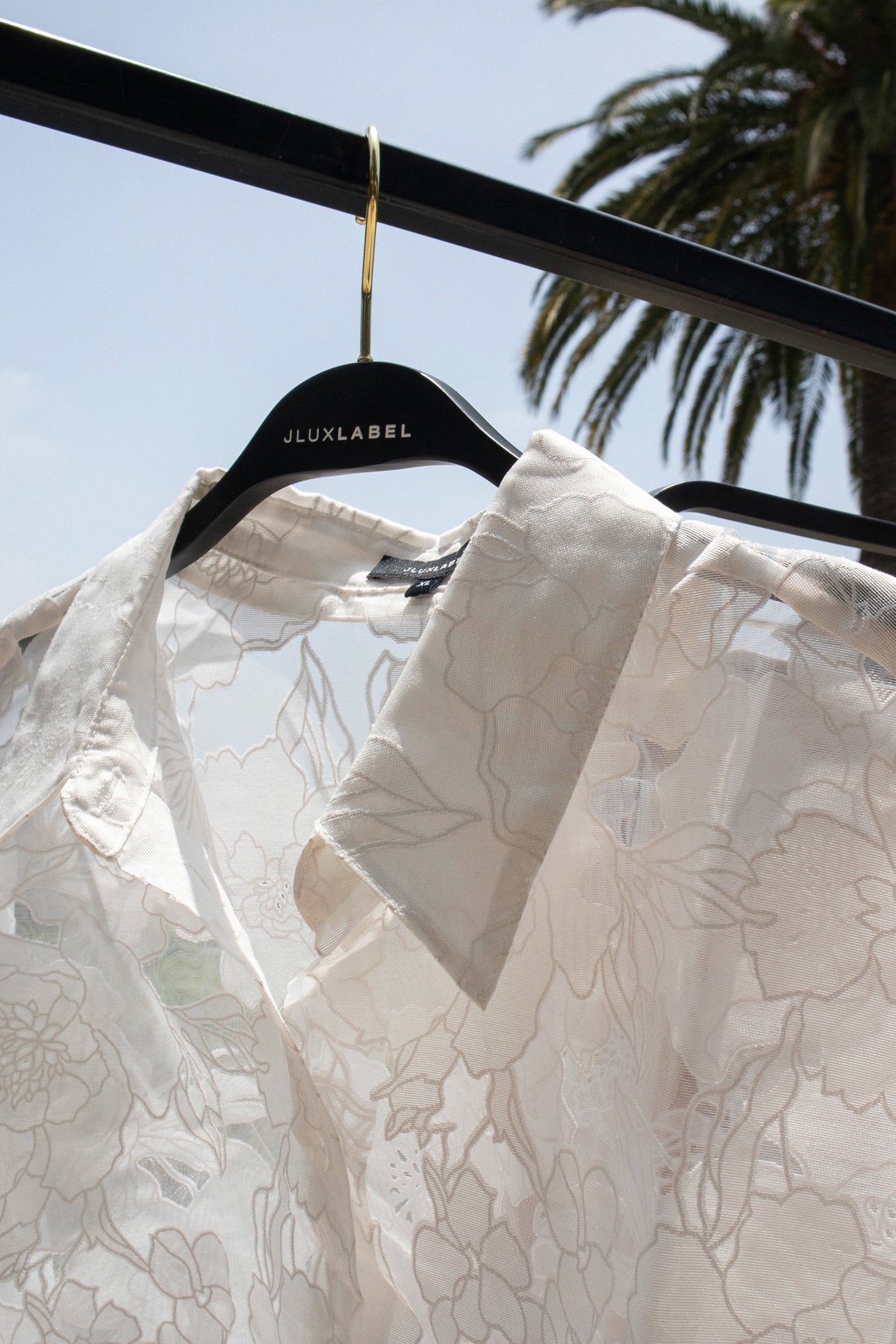 Ivory Organza Floral Blouse - VELIA