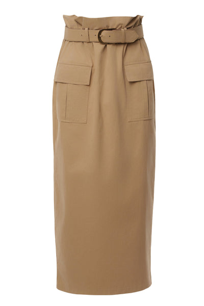 Khaki New Edge Cargo Skirt - Velia