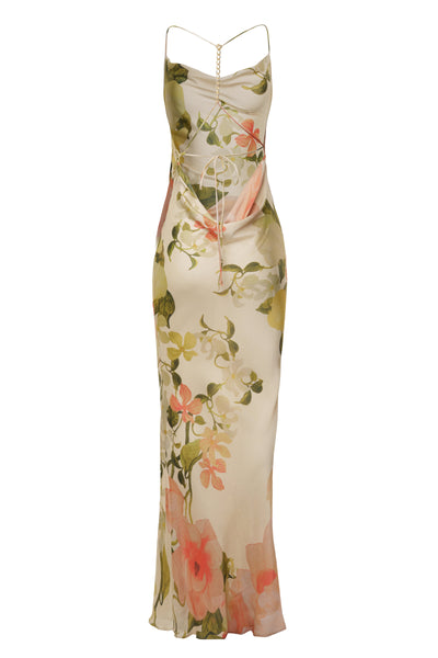 Ivory Summer Bloom Maxi Dress - Velia