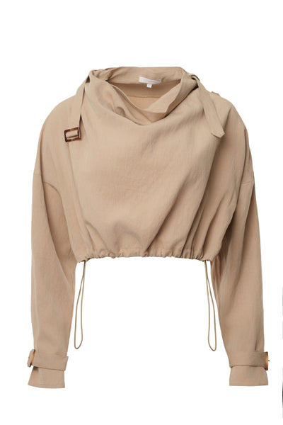 Beige Wanderlust Crop Top - Velia