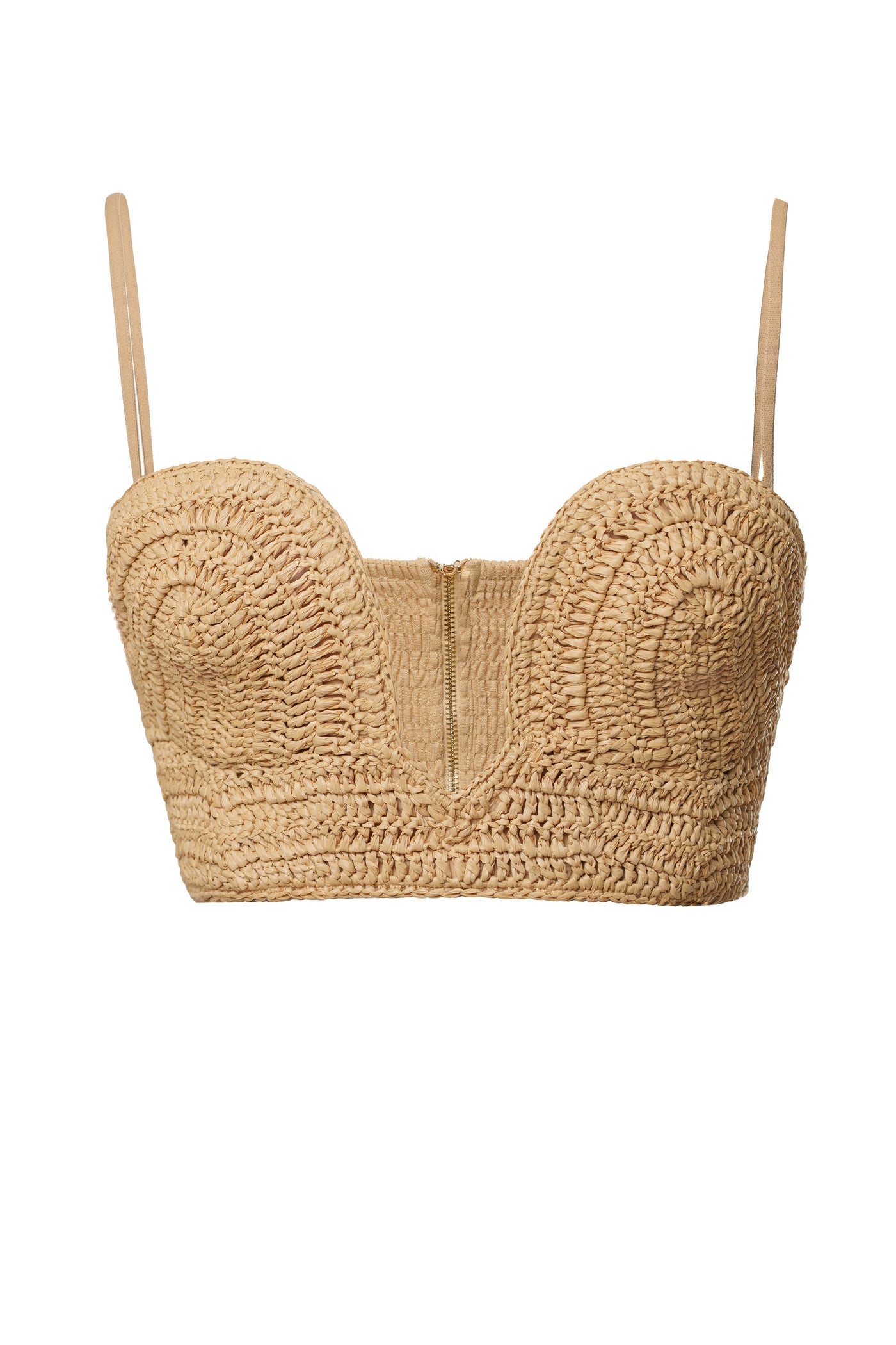 Beige Sail Away Texture Bustier - Velia
