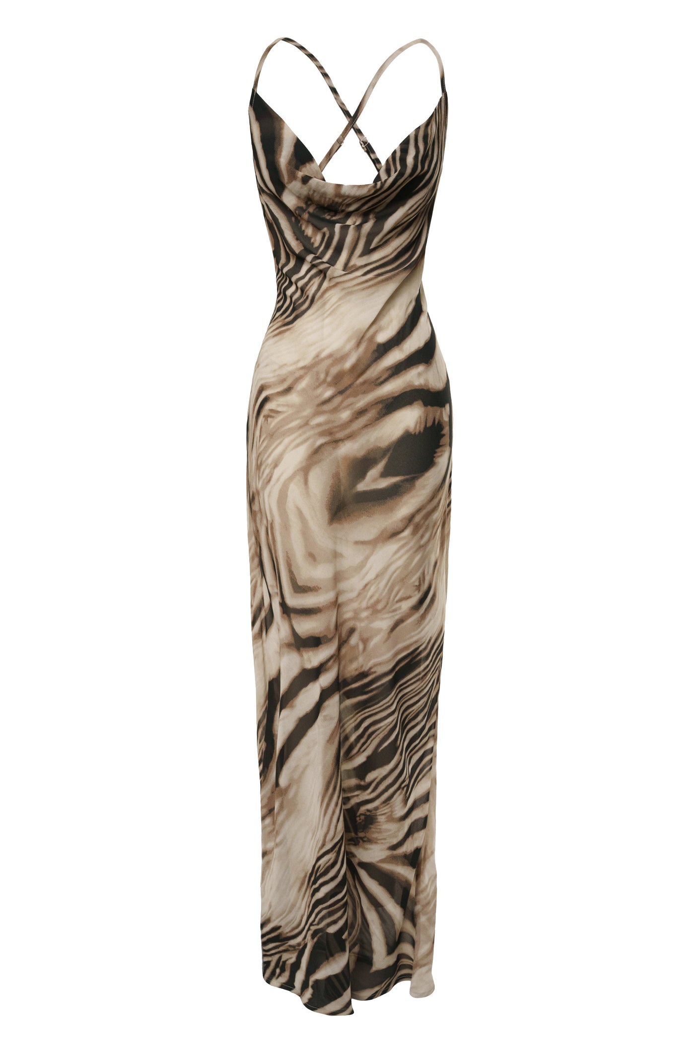 Brown Zebra Print Infinite Journey Maxi Dress - Velia