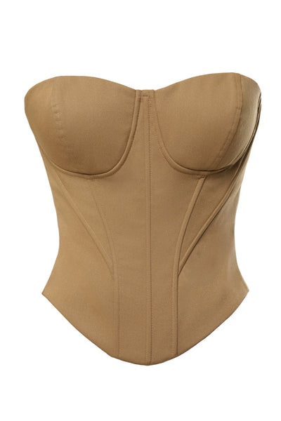Tan Sunset Tides Corset - Velia