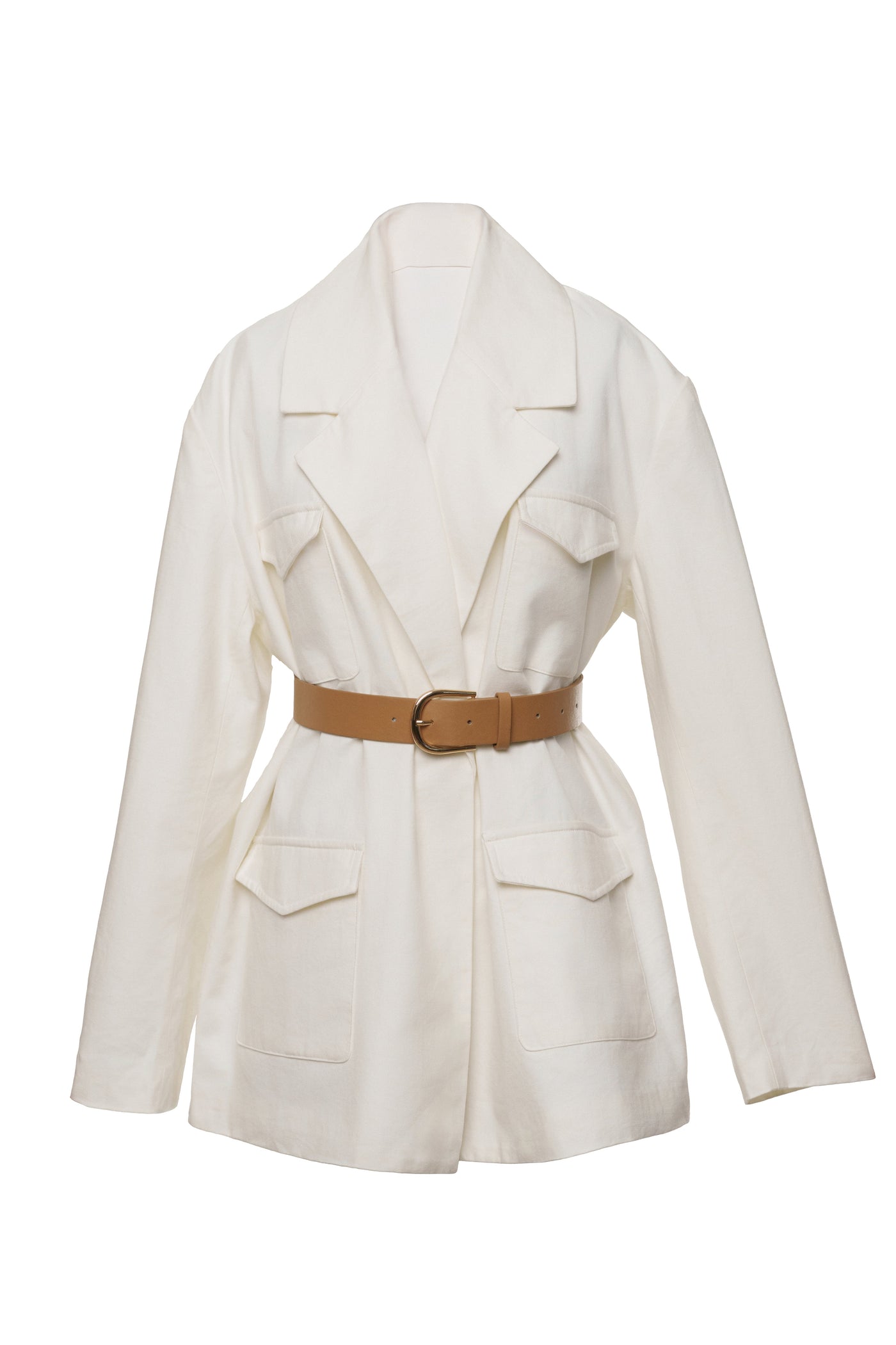 Ivory Precision Woven Blazer - Velia