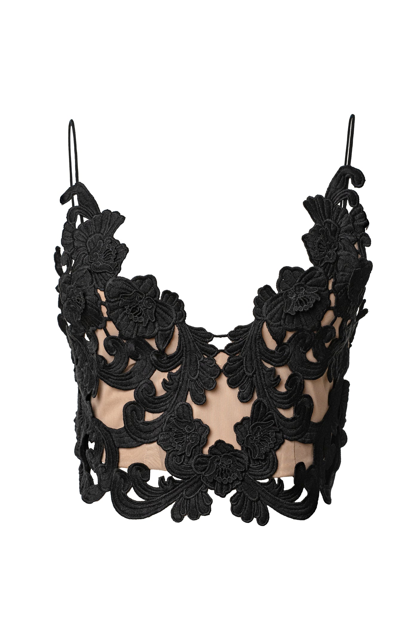 Black Anahi Embroidered Top - VELIA