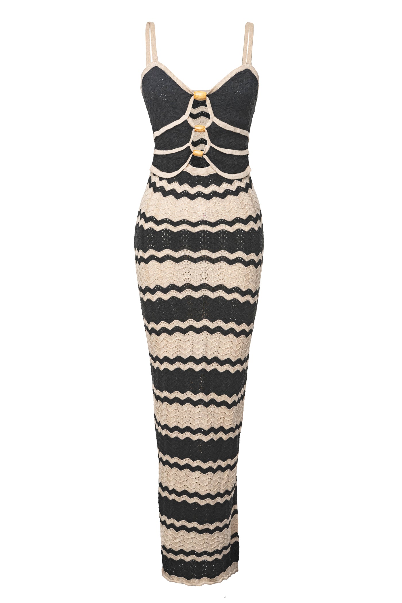 Black Azula Knit Maxi Dress - VELIA