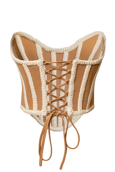 Ivory Cassis Braided Corset - VELIA