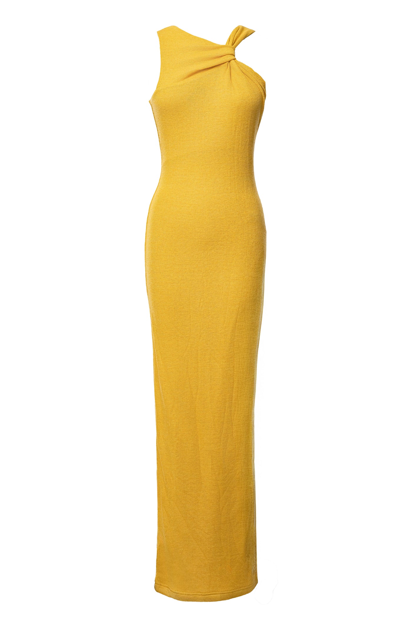 Yellow Alessia Knit Maxi Dress - VELIA