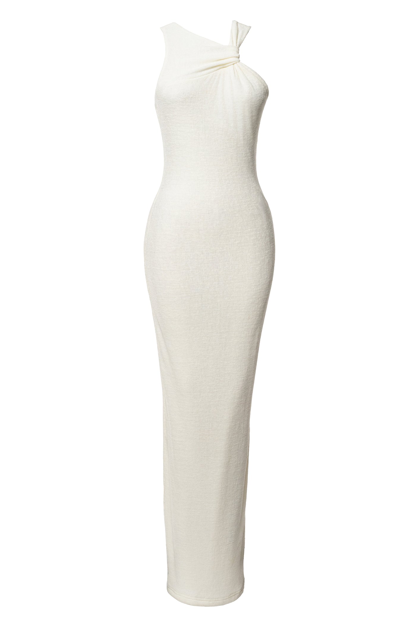 Ivory Alessia Knit Maxi Dress - VELIA