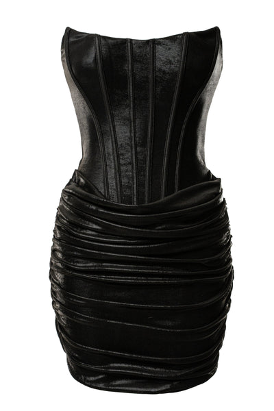 Black Corset Mini Dress - VELIA