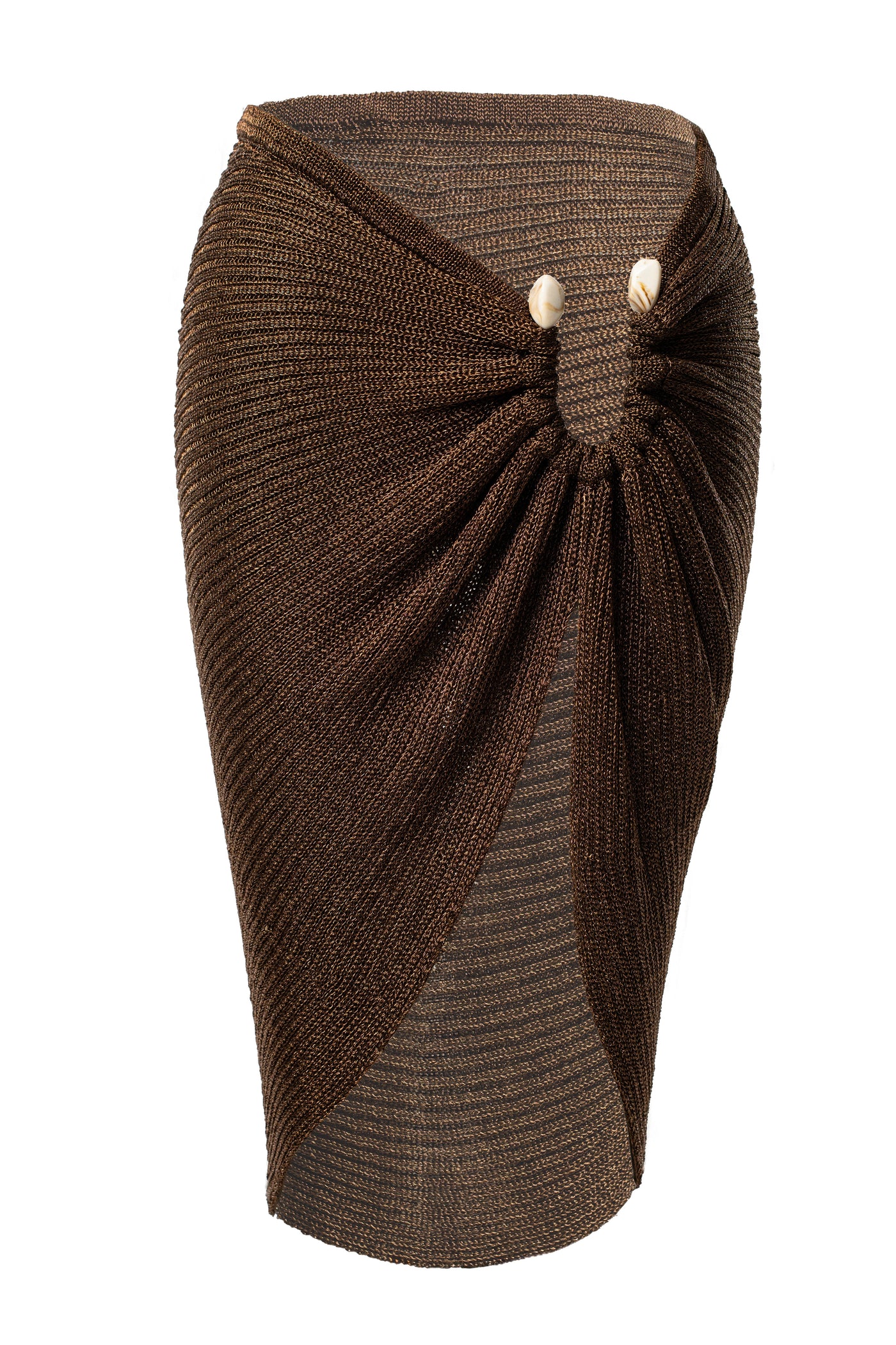 Bronze Luminous Metallic Skirt - VELIA