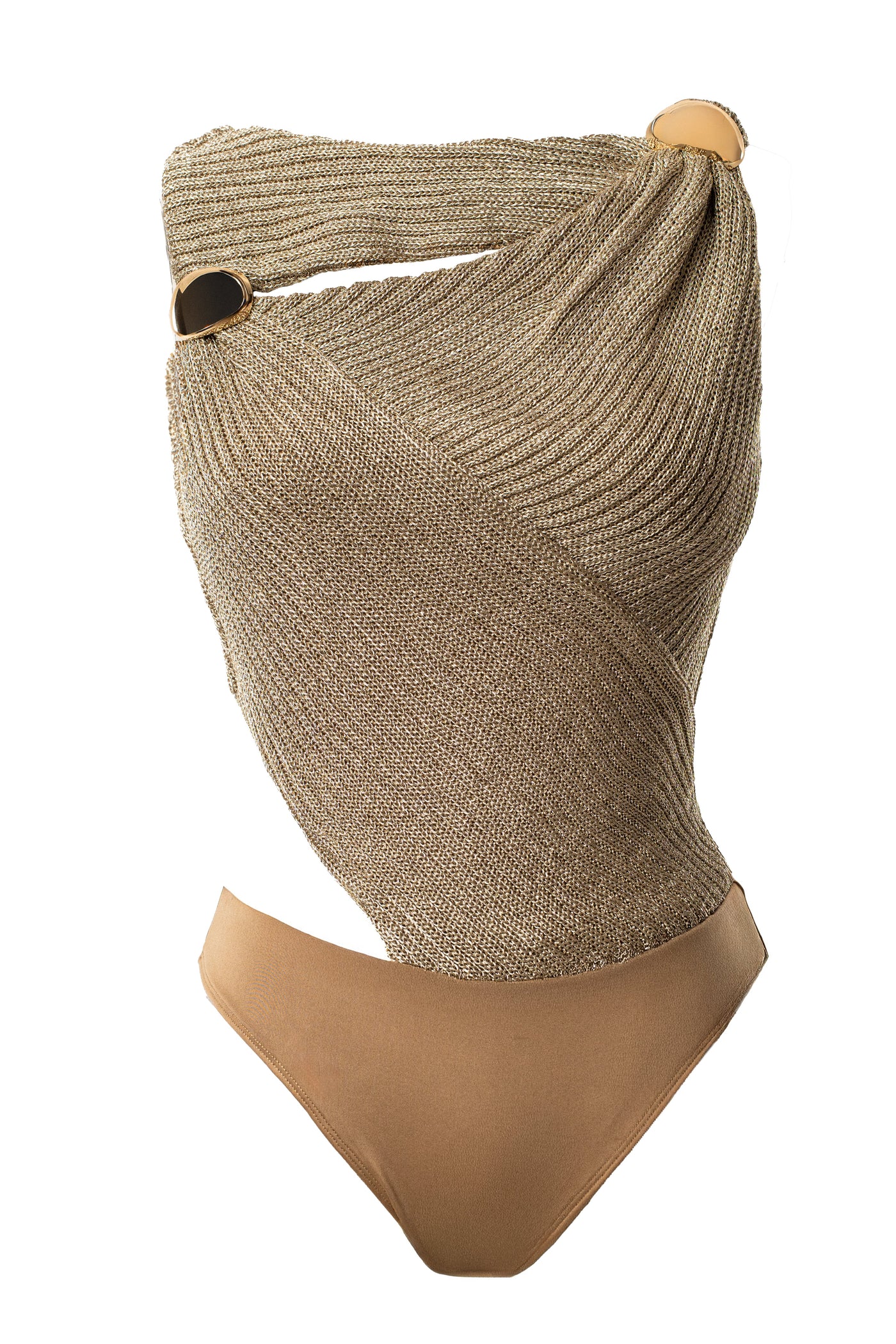 PRE-ORDER Gold Luminous Metallic Bodysuit - VELIA