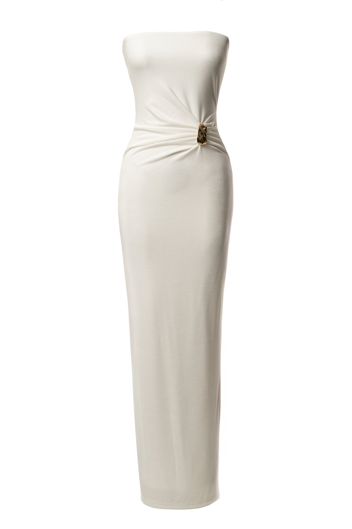 White Celestial Drift Maxi Dress - VELIA