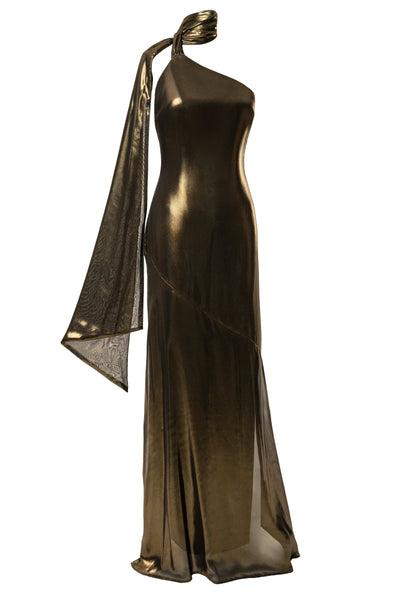 Gold Night Of Elegance Maxi Gown - VELIA