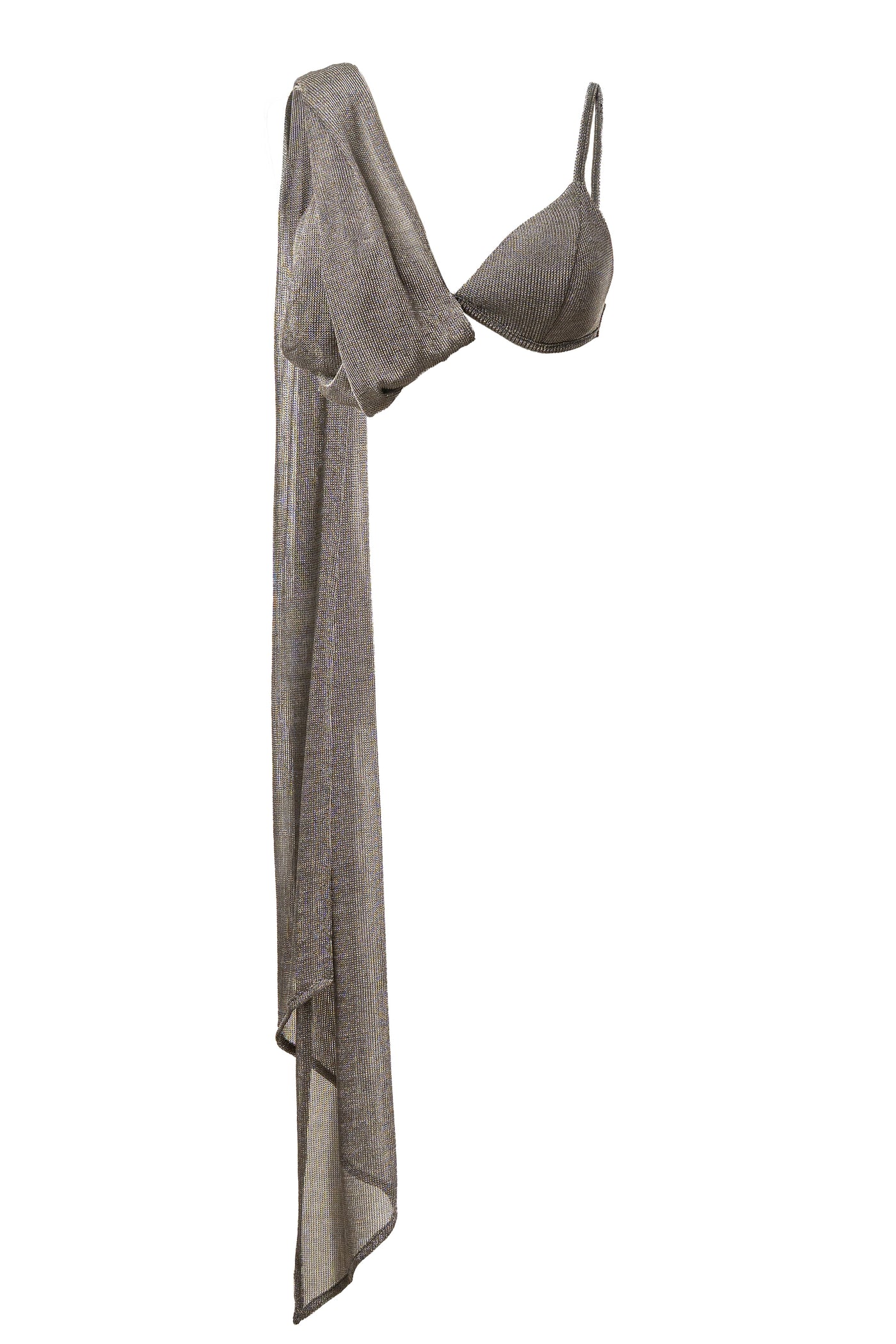 Silver Nocturne Draped Top - VELIA