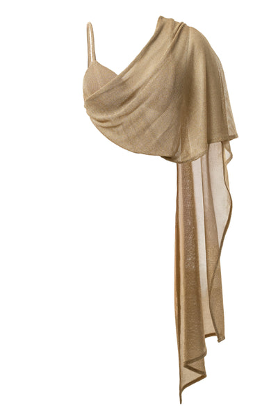 Gold Nocturne Draped Top - VELIA
