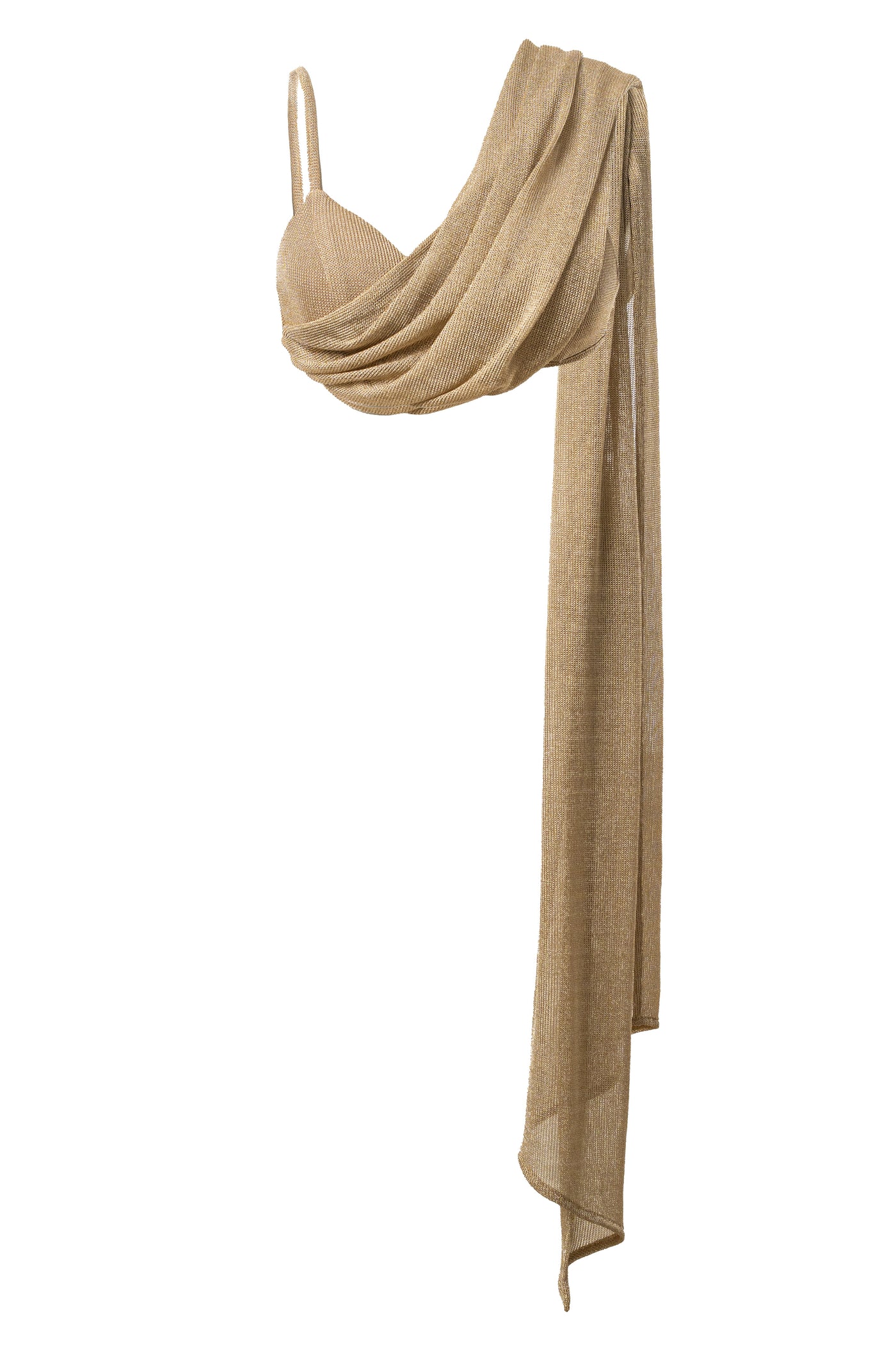 Gold Nocturne Draped Top - VELIA