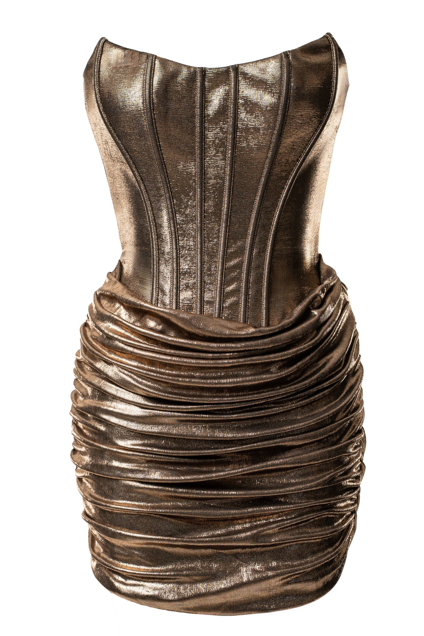 Bronze Corset Mini Dress - VELIA