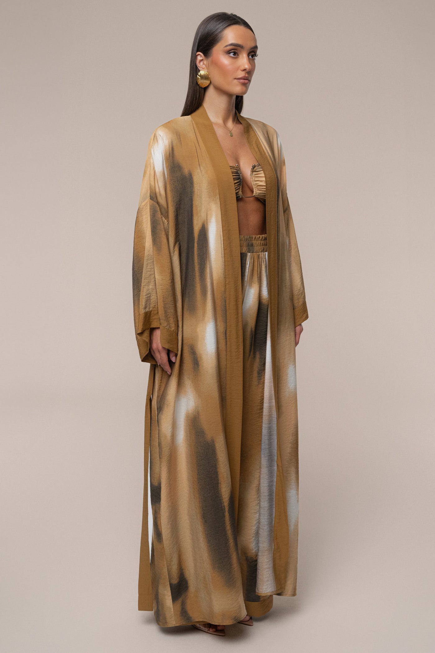 Brown Desert Oasis Duster - Velia