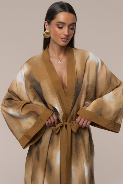 Brown Desert Oasis Duster - Velia