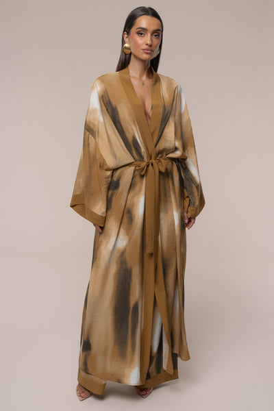 Brown Desert Oasis Duster - Velia