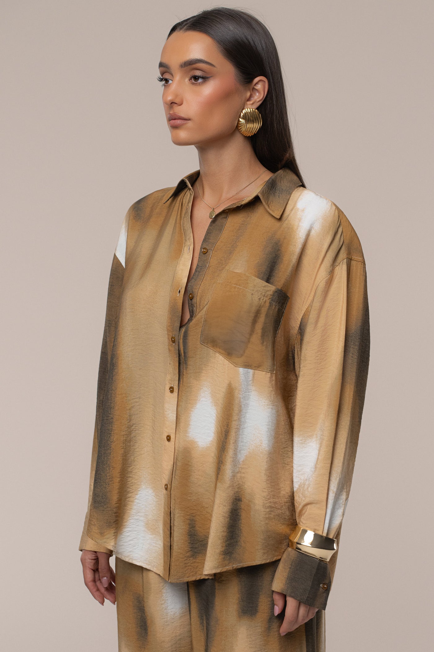 Brown Celestial Sands Blouse - Velia