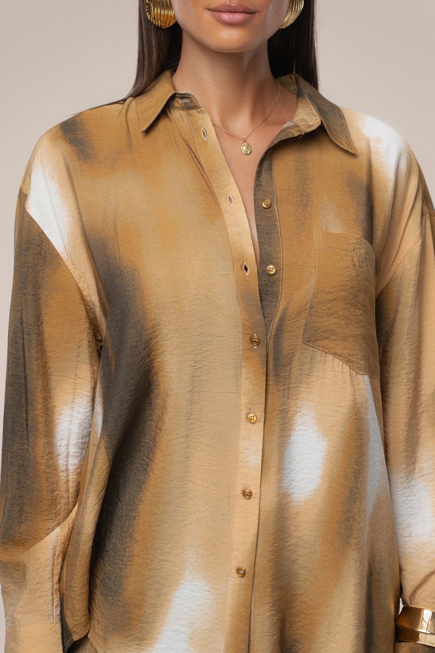 Brown Celestial Sands Blouse - Velia