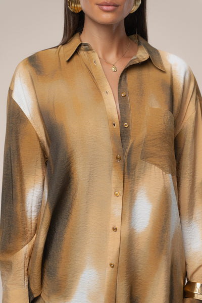 Brown Celestial Sands Blouse - Velia