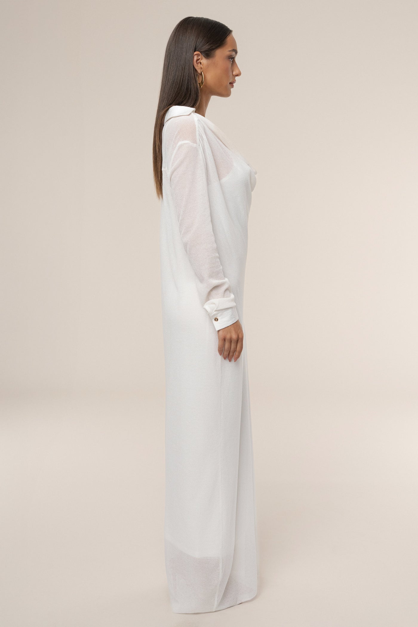 Ivory Savanna Cowl Maxi Dress - Velia