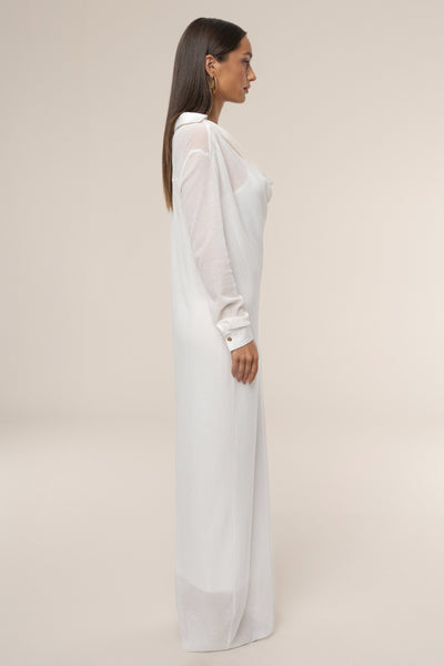 Ivory Savanna Cowl Maxi Dress - Velia