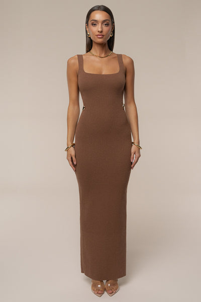 Brown Estrella Maxi Dress - Velia