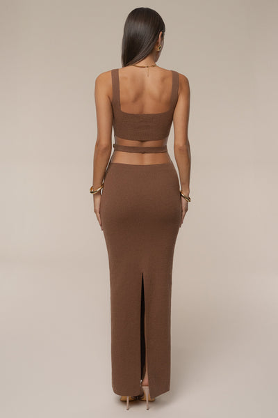 Brown Estrella Maxi Dress - Velia