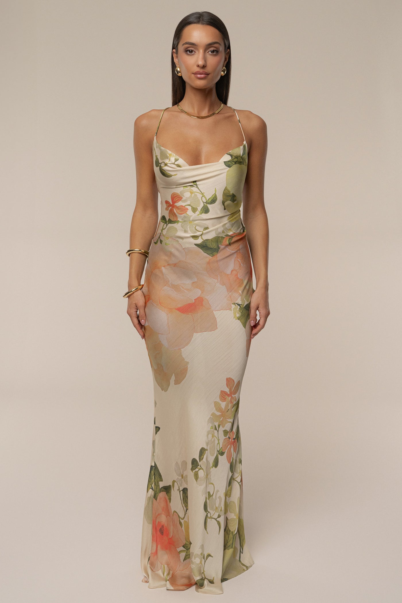 Ivory Summer Bloom Maxi Dress - Velia