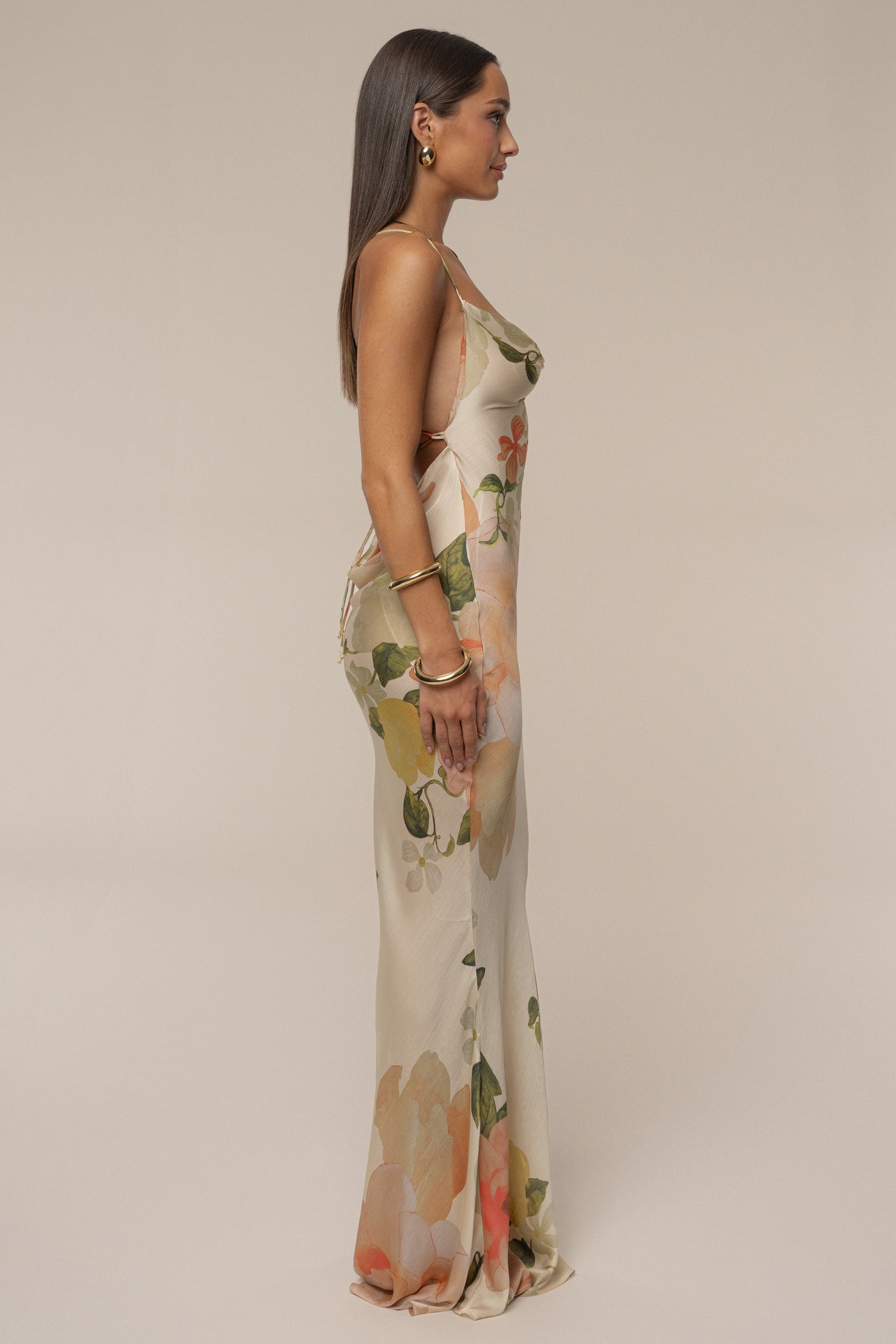 Ivory Summer Bloom Maxi Dress - Velia