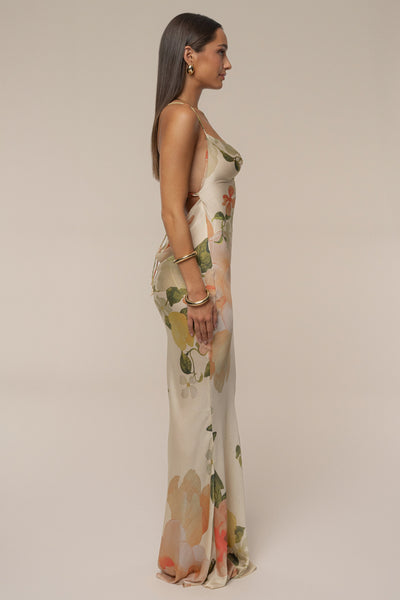 Ivory Summer Bloom Maxi Dress - Velia