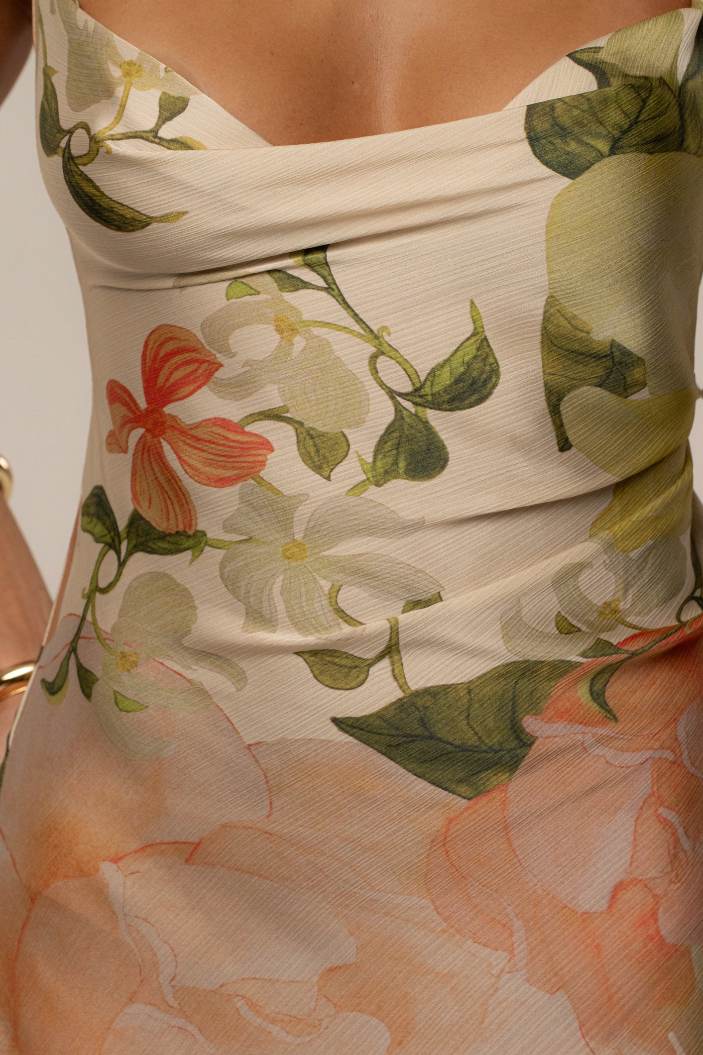 Ivory Summer Bloom Maxi Dress - Velia