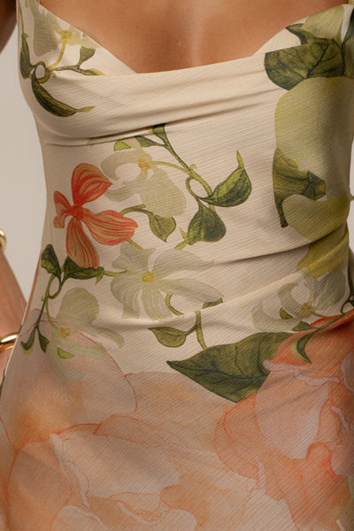Ivory Summer Bloom Maxi Dress - Velia
