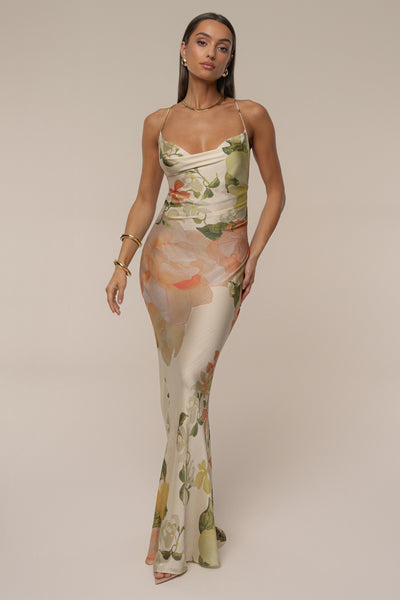 Ivory Summer Bloom Maxi Dress - Velia