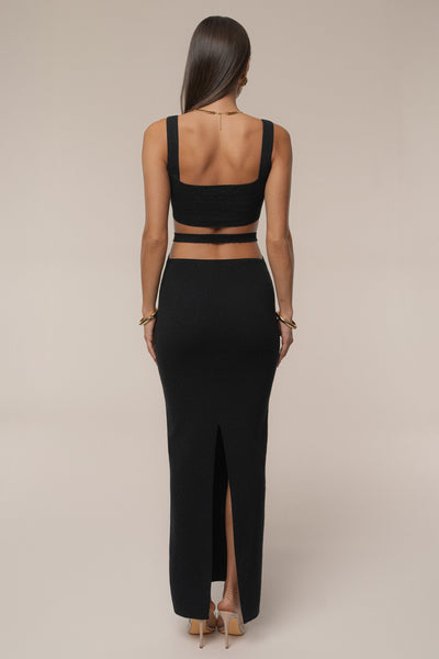 Black Estrella Maxi Dress - Velia