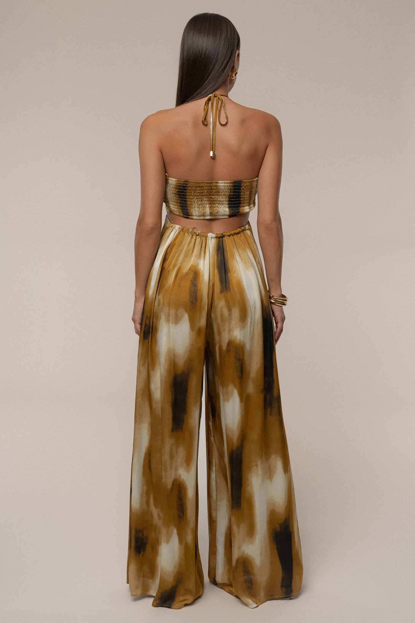 PRE-ORDER Gold Safari Sunset Jumpsuit - Velia