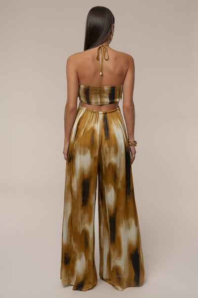 PRE-ORDER Gold Safari Sunset Jumpsuit - Velia